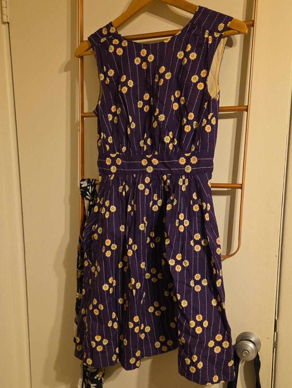 Emily And Fin Purple Retro Floral Dress